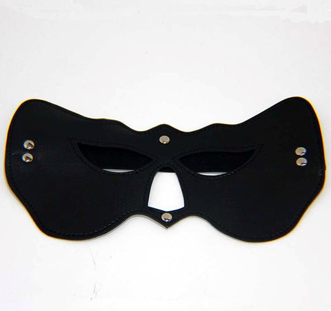 Cat Woman PVC Eye Mask Black Heavy - Fancy Dress Ups