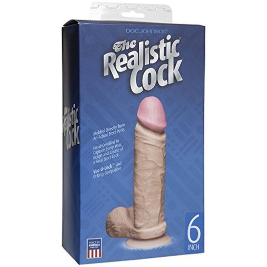 Doc Johnson The Realistic Cock with Balls 6 inch - Rabbit Vibrators