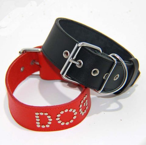 DOG Leather BDSM Collar - Fancy Dress Ups