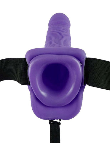 Fetish Fantasy Series 7 Inch Vibrating Hollow Strap-On with Ball - Strap On Sextoys
