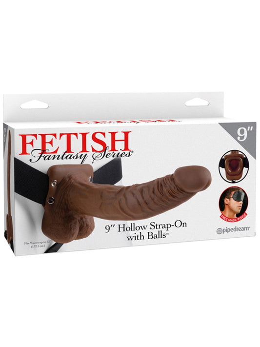 Fetish Fantasy Series 9 Inch Hollow Strap-On With Balls - Strap On Sextoys