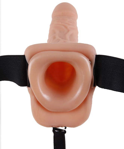 Fetish Fantasy Series 9 Inch Hollow Strap-On With Balls - Strap On Sextoys