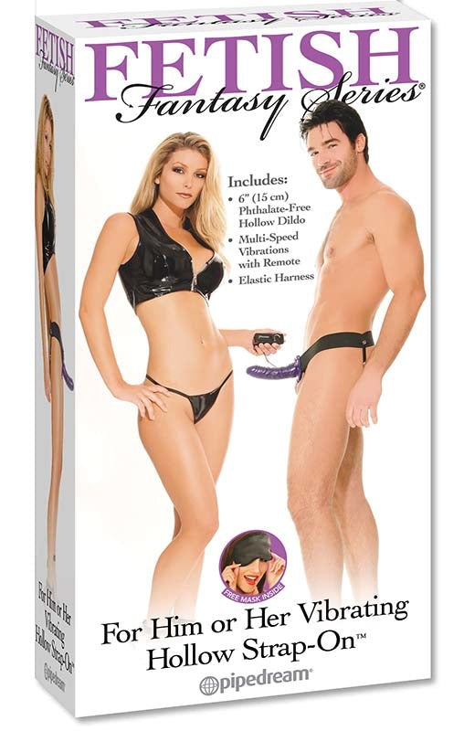 Fetish Fantasy Vibrating Hollow Strap-On For Him Or Her - Strap On Sextoys