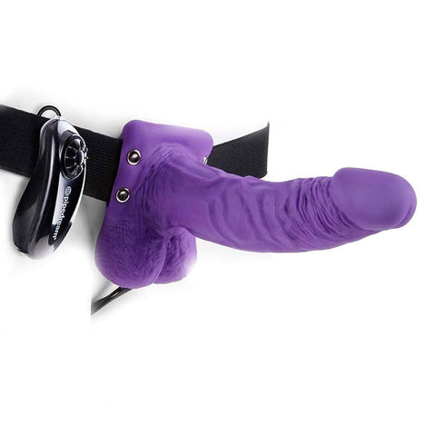 Fetish Fantasy Vibrating Hollow Strap-On For Him Or Her - Strap On Sextoys