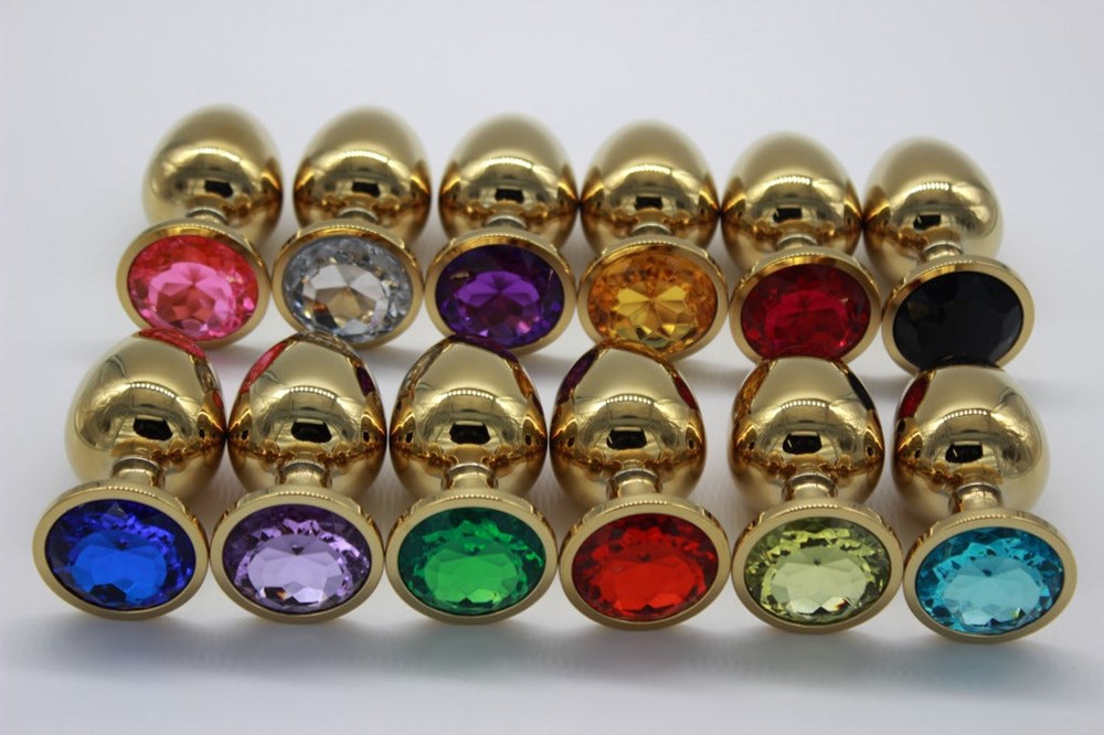 Golden Gemmed Large Butt Plug - Penis Pumps And Stretchers
