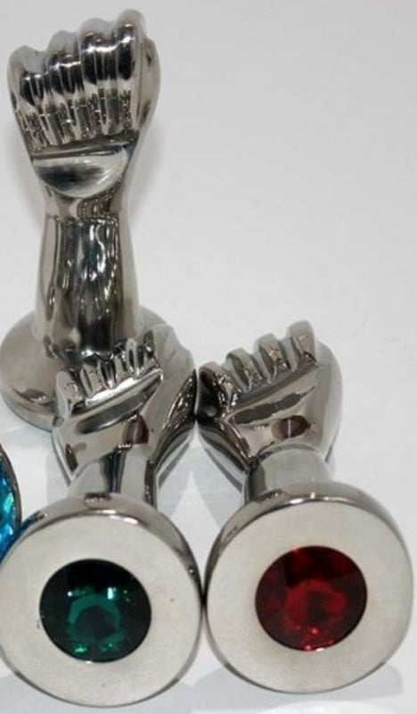 Handy Many Small Jewelled Fist - - Steel Sex Toys