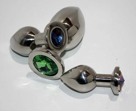 Helix Jewelled Anal Plug Large - Steel Sex Toys