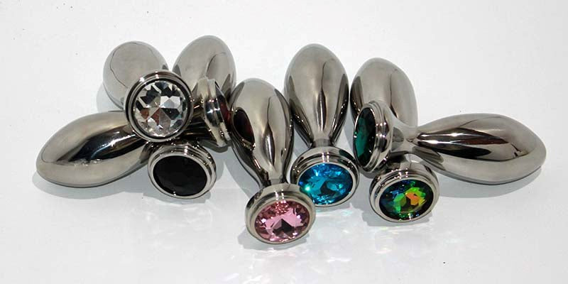 Little Boy Jewelled Anal Plug Large - - Steel Sex Toys