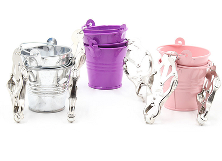 Nipple Clover Clamp With Buckets - Clit Ticklers and Pulsators