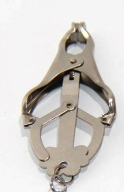 Nipple Clover Clamp With Buckets - Clit Ticklers and Pulsators