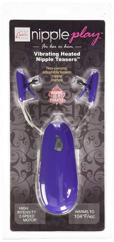 Nipple Play Vibrating Heated Nipple Teasers Purple - Nipple and Clit Clamps
