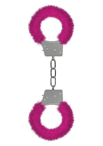 Ouch Beginners Furry Handcuffs - Steel Sex Toys