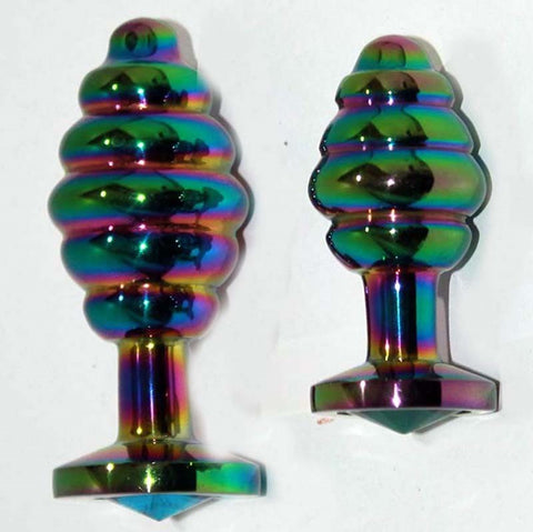 Rainbow Wild Passion Anal Plug Medium - Steel Sex Toys
