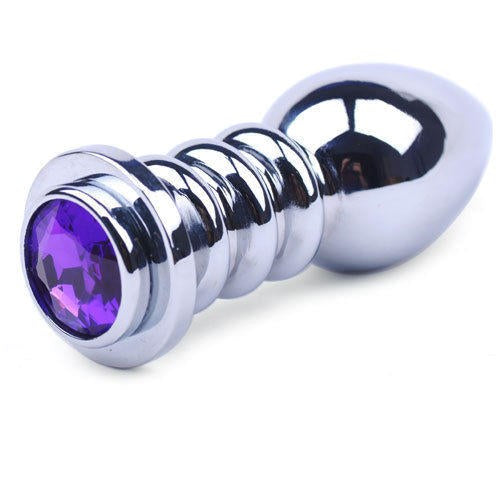Ribbler Metal Jeweled Butt Plug - G-Spot Vibrators