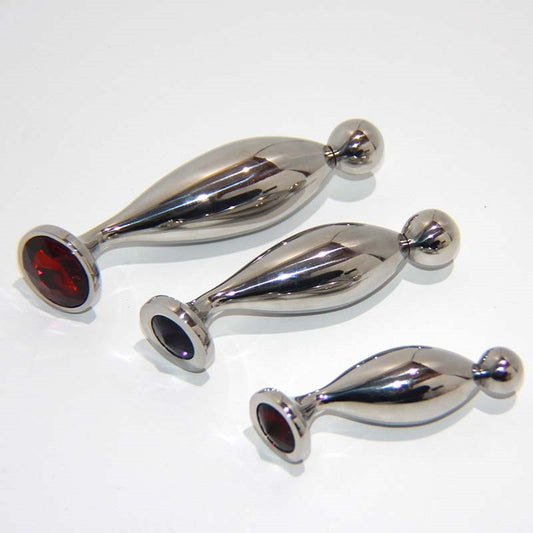 Seal & Ball Steel Sex Probe Large - Steel Sex Toys