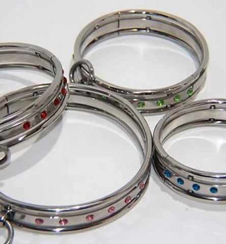 Steel Jeweled Small Slave Collar - Collars and Leads