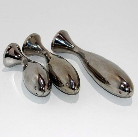 THE WHALE Jewelled Anal Probe Large - Steel Sex Toys