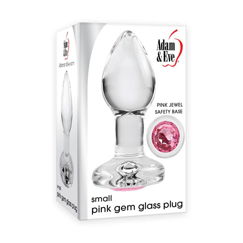 Adam & Eve Pink Gem Glass Plug - - Butt Plugs