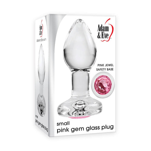 Adam & Eve Pink Gem Glass Plug - Butt Plugs