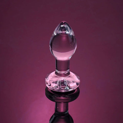 Adam & Eve Pink Gem Glass Plug - Butt Plugs