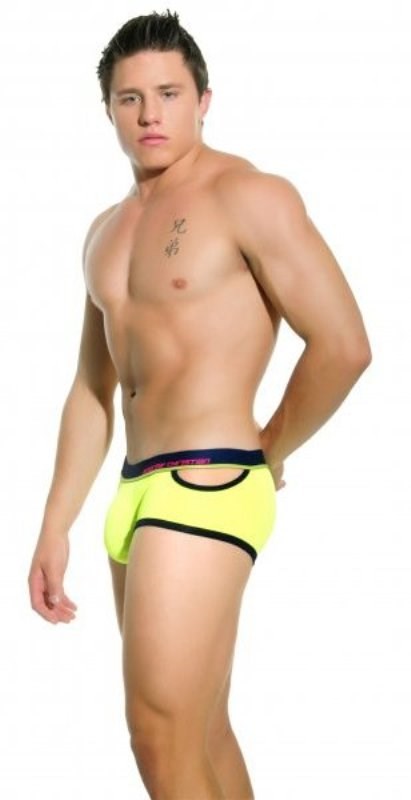 Almost Naked Quirk Boxer Neon Yellow - L - Jocks and G-Strings