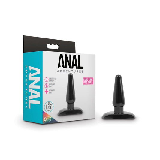 Anal Adventures Basic Anal Plug - Black - Butt Plugs