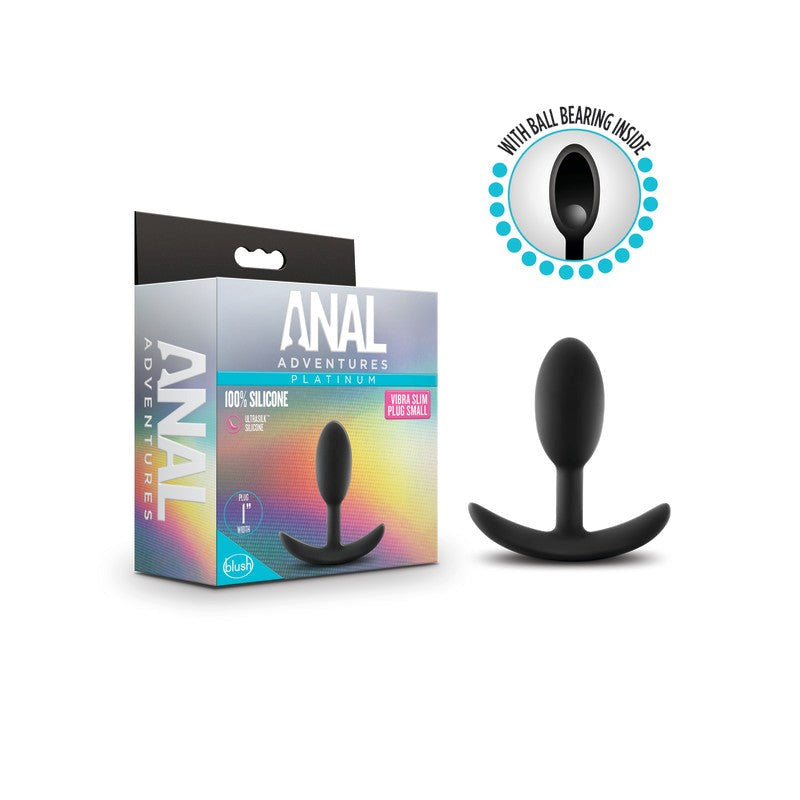 Anal Adventures Platinum Vibra Slim Plug - - Butt Plugs