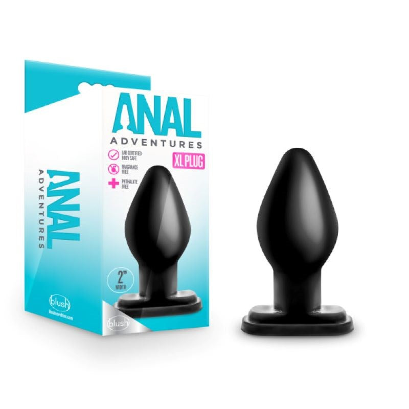 Anal Adventures Plug - Black - - Butt Plugs