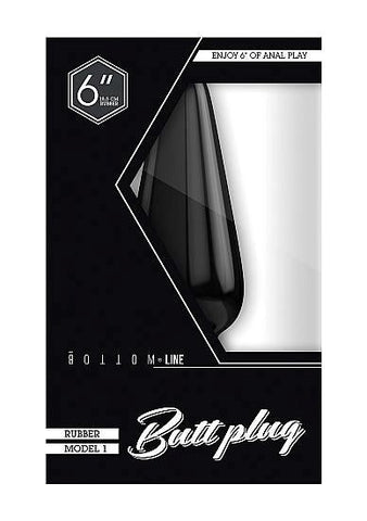 Bottom Line Rubber Butt Plug Black Model 1 Black - Butt Plugs