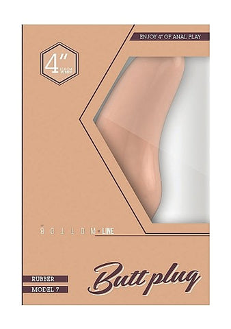 Bottom Line Rubber Butt Plug Flesh Model 7 - Butt Plugs