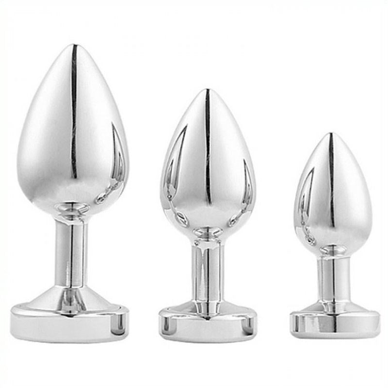 Colorful Light Stainless Steel Butt Plug - - Steel Sex Toys