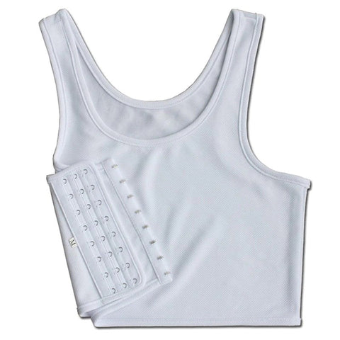 Crop Top Chest Binder White - Bras and Bra Sets