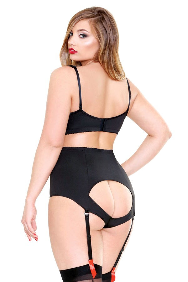 CURVE Fringe Bra & Cutout Panty Set - - Bras and Bra Sets