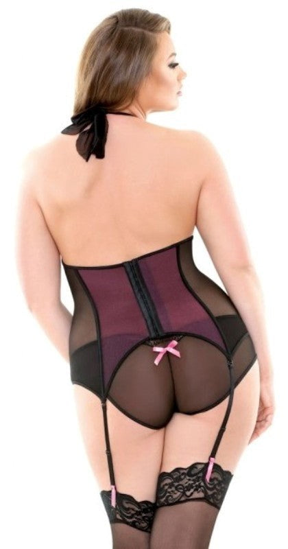 Curve Gigi Halter Underwire Bustier And Panty - - Bustiers and Corsets
