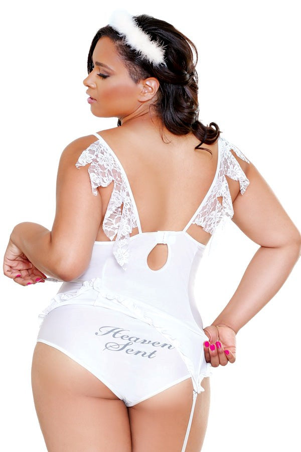 CURVE Heaven Can't Wait Angel Costume - - Fancy Dress Ups
