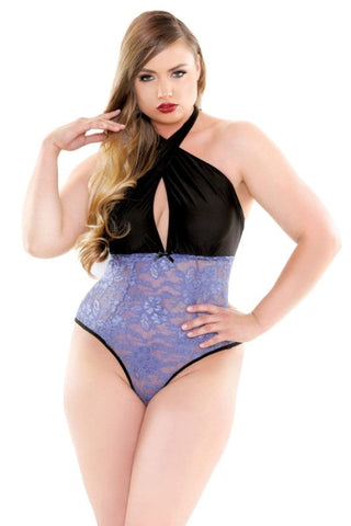 Curve Lolita Micro And Lace Teddy - Babydolls and Chemises