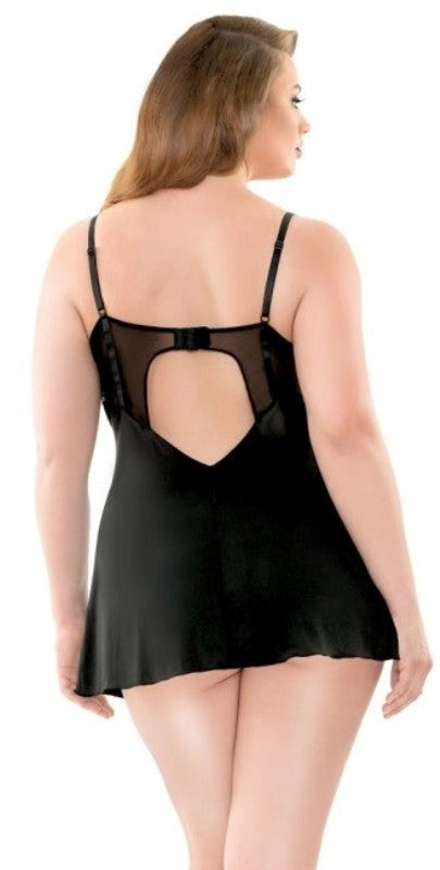 Curve Savannah Metallic Chemise And G-String - - Babydolls and Chemises