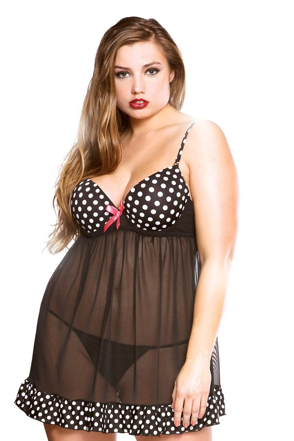 Curve Underwire Babydoll & G-String - - Babydolls and Chemises