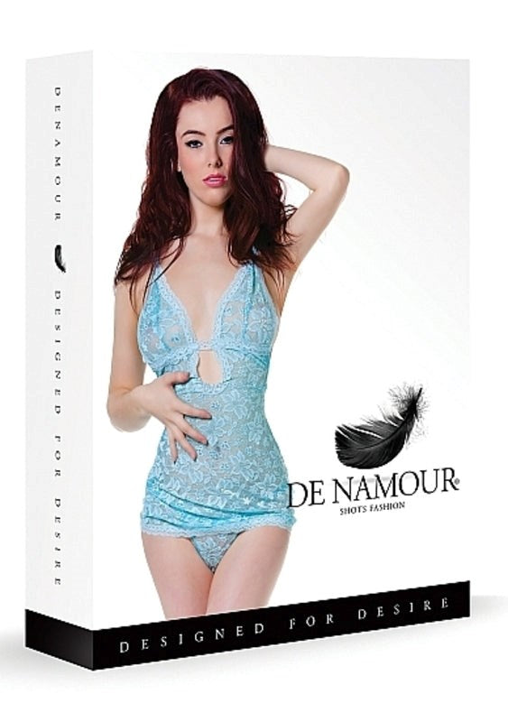 De Namour Baby Blue Babydoll & G-String - - Babydolls and Chemises