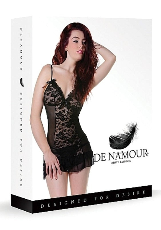 De Namour Babydoll & G-String Black - Babydolls and Chemises