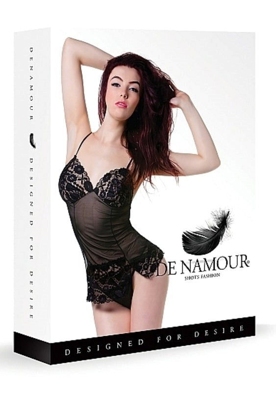 De Namour Black Babydoll & G-String by Shots Toys - - Babydolls and Chemises