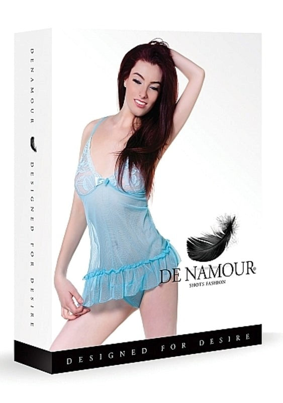 De Namour Blue Babydoll & G-String - - Babydolls and Chemises