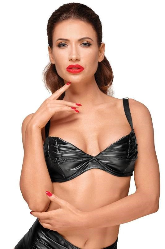 Decadence Powerwetlook Bra with Handmade Pleats - Bras and Bra Sets