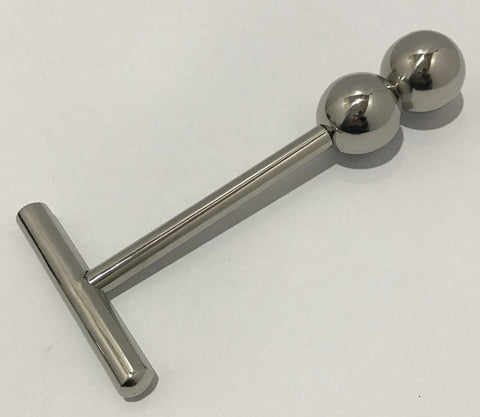 Depth Charger Anal Toy Metal with T-Bar Handle - Anal Beads and Balls