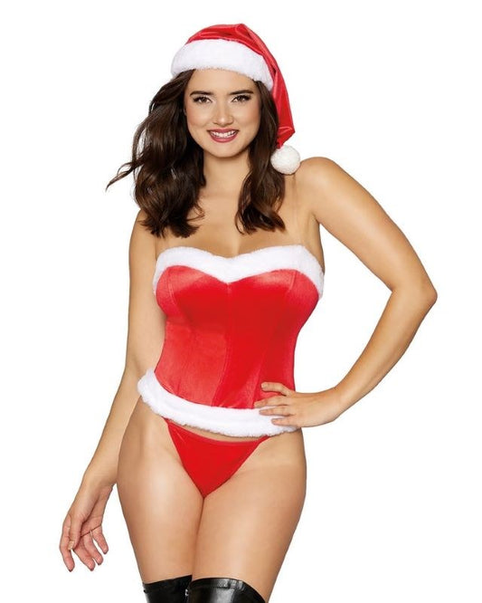 Dreamgirl Bustier G-String & Hat - Bustiers and Corsets