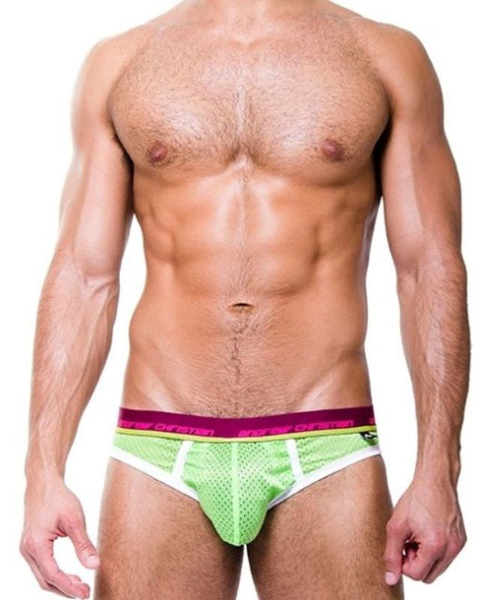 Electric Air Jock w/ Show-It Tech Lime - Mens Briefs And Boxers