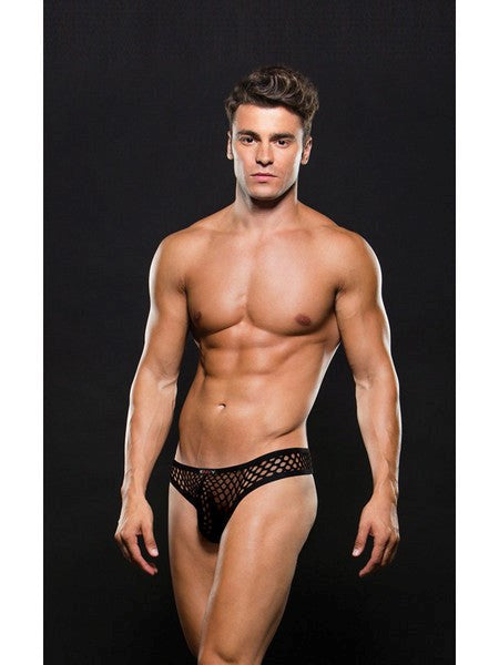 Envy Menswear's Sleek Fishnet Thong - Comfort and Allure - Jocks and G-Strings