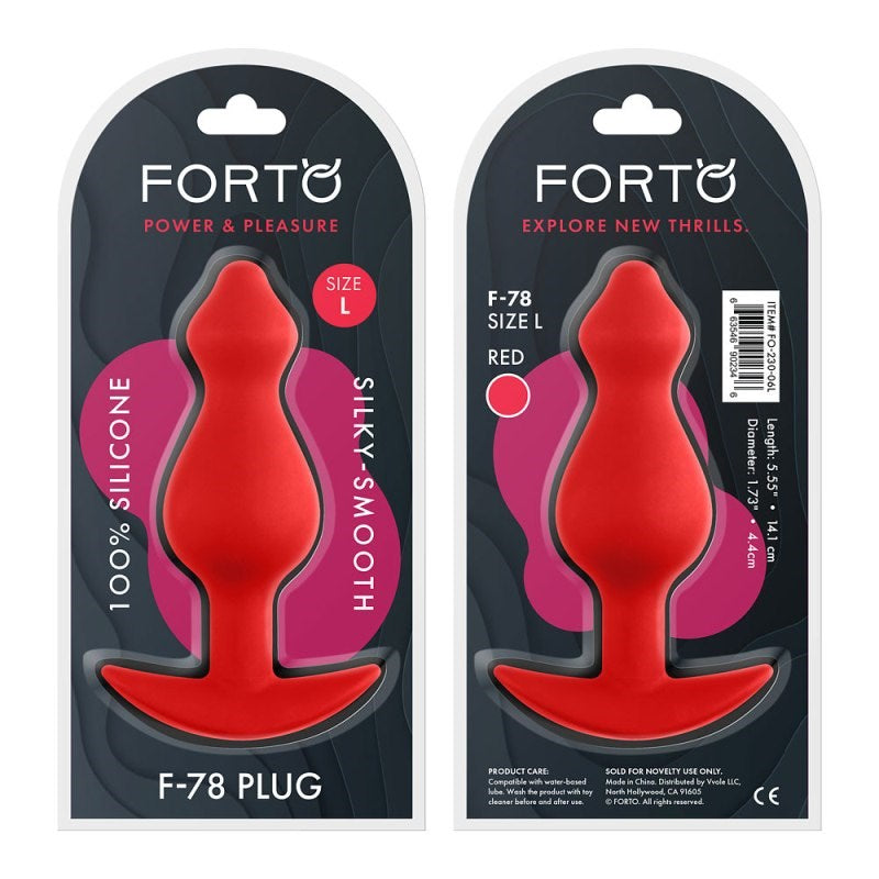 Forto F-78 Pointee Plug Red - - Butt Plugs