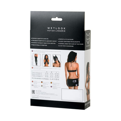 Glossy Wetlook Set Brianna - Bras and Bra Sets
