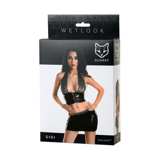 Glossy Wetlook Set Gigi - Bras and Bra Sets